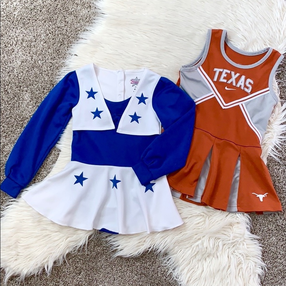 Texas cheerleader dress costume bundle